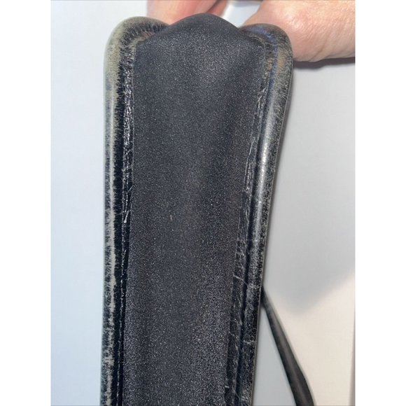 Lauren Ralph Lauren Vintage Black Nylon Baguette Bag With Shoulder Strap - Picture 8 of 16